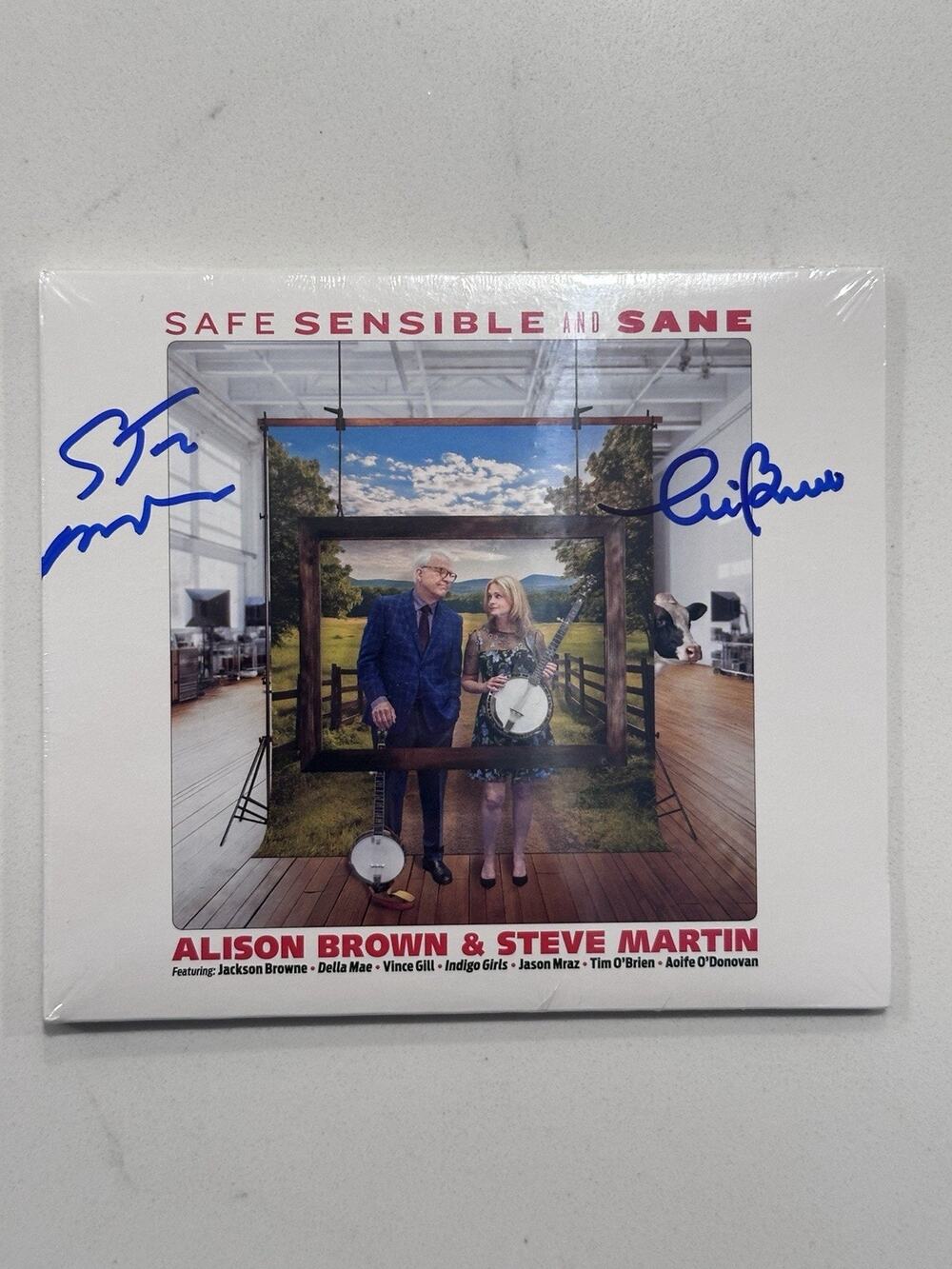 Signed Steve Martin & Alison Brown CD AUTOGRAPHED Safe Sensible And Sane #3
